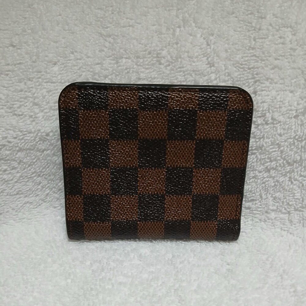 Checkered Card Wallet -- EUC